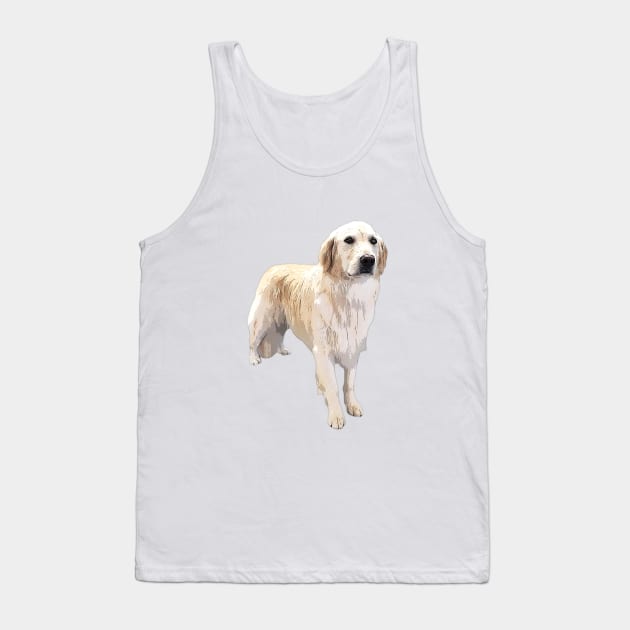 Golden Retriever Standing Beauty Tank Top by ElegantCat